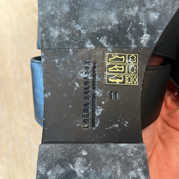 EUC Freda Salvador Velcro 3 strap leather sandals Sz 11 - Picture 3 of 5